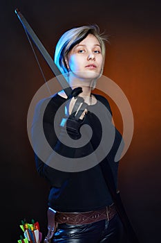 Young woman with bow