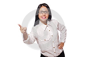 The young woman in business concept