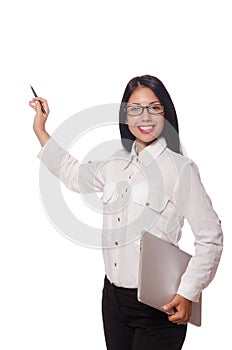 The young woman in business concept