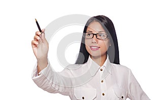 The young woman in business concept