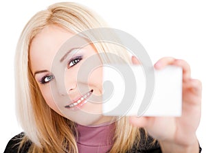 Young woman businesscard