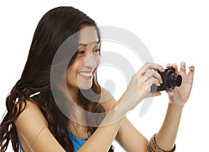 Young Woman with Camera