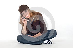 Young woman with cell phone