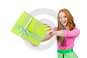 Young woman with christmas shopping