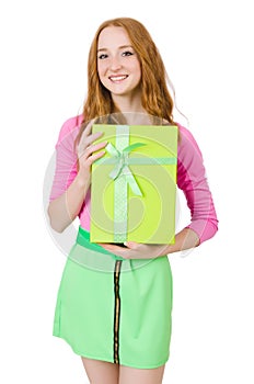 Young woman with christmas shopping