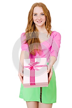 Young woman with christmas shopping