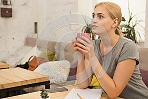 Young woman at the coffee shop