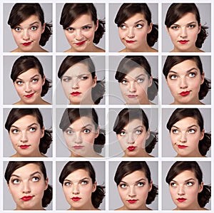 Young Woman Collection of Expressions