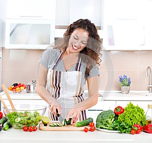 Young Woman Cooking