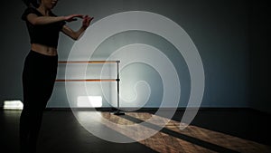 Young woman in dancing class