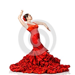 Young woman dancing flamenco photo