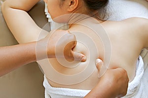 Young woman with day spa massage