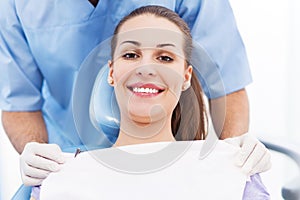 Young woman at dentist office