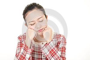 Young woman in depression