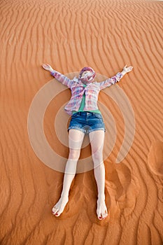 Young woman in the desert