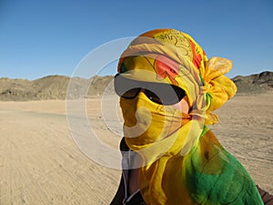 Young woman in desert