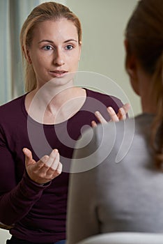 Young Woman Discussing Problems With Counselor photo