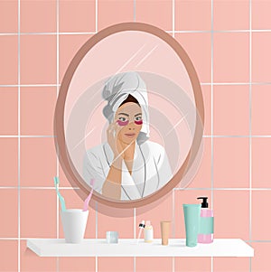 Young woman do her beauty routine