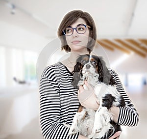 Young woman with dog