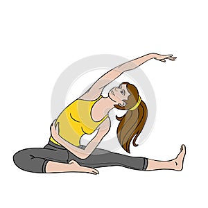 Young woman doing exercise_02