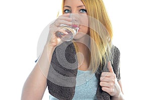 Young woman doing exercise