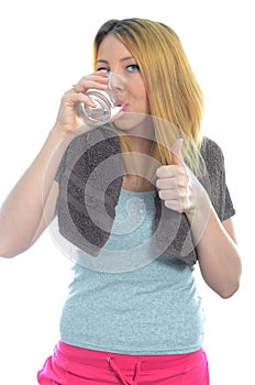 Young woman doing exercise