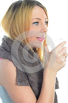 Young woman doing exercise