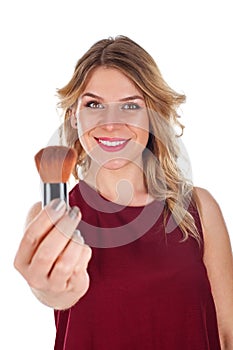 Young woman doing make-up