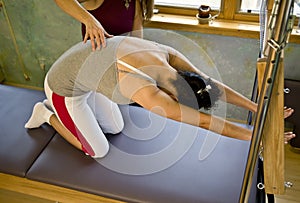 Young woman doing Pilates