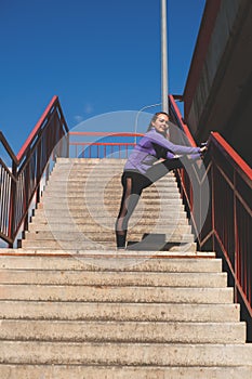 Young woman doing a workout