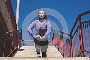 Young woman doing a workout