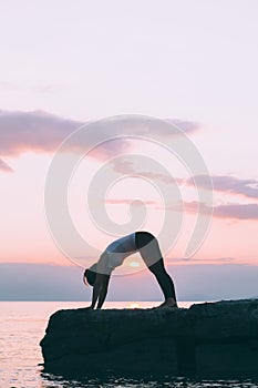 Young woman doing yoga