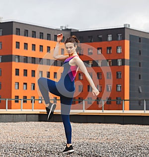 Young woman doing yoga