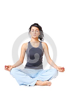 Young woman doing yoga