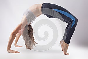 young woman doing yoga