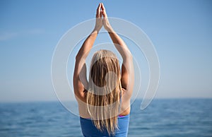 Young woman doing yoga