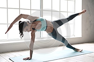 Young Woman Doing Yoga Pose Exercise Healthy Lifestyle