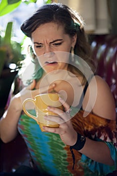 Young Woman Drinking Coffee photo
