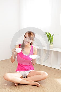 Young Woman drinking coffee