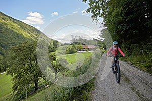 Biking to Schobersteinhaus, Oberosterreichischen Voralpen, Oberosterreich, Austria photo