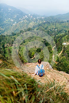 Young woman enjoying breathtaking views