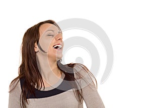 Young woman enjoying a good laugh