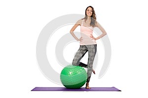 Young woman exercising