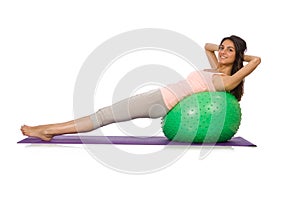 Young woman exercising