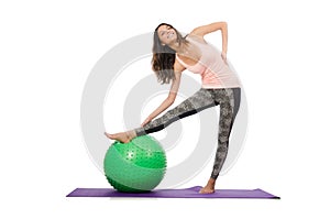 Young woman exercising