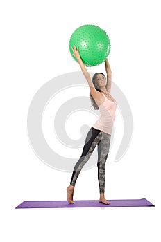 Young woman exercising