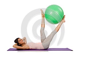 Young woman exercising