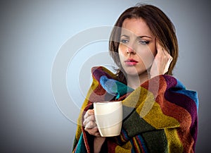 Young woman feeling unwell