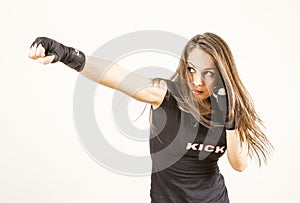 Young woman fighter
