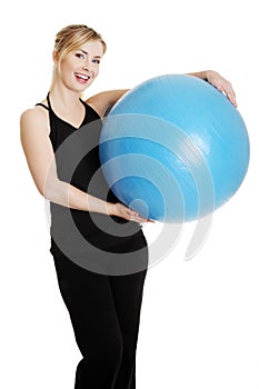 Young woman during fitness time